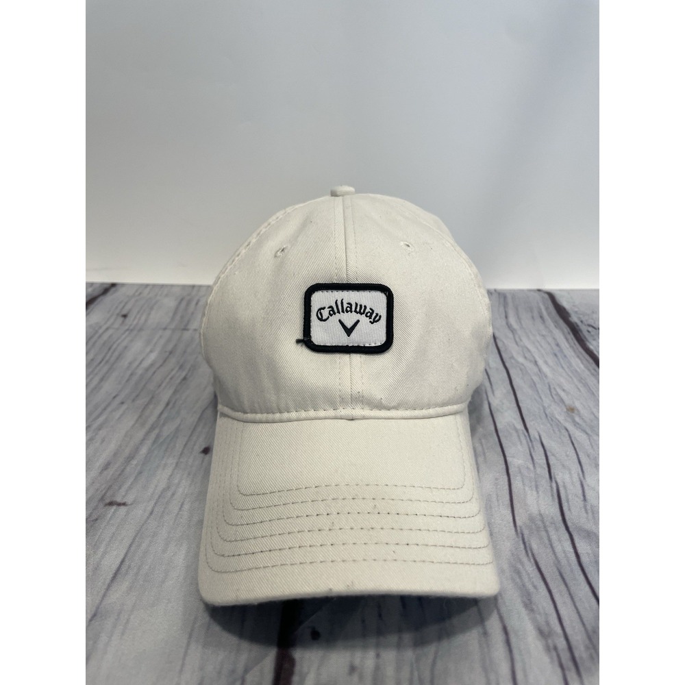 Callaway Golf Flex Fitted L-XLHat Polyester Blend Casual Dad Men Women White